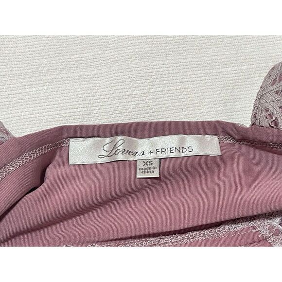 Lovers + Friends Purple Lilac Lace Side Cutout Mini Dress Womens Size XS - Picture 7 of 7